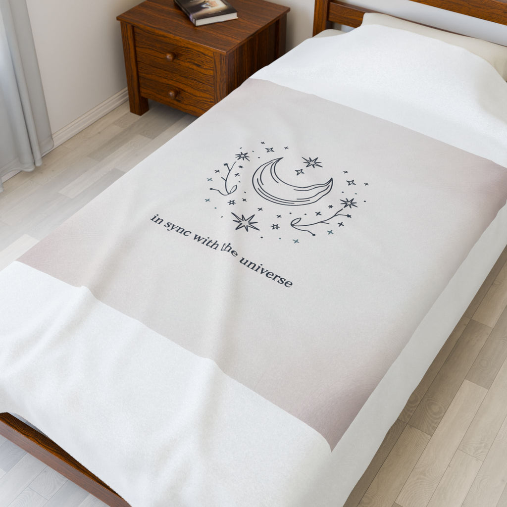 Minimal Moon Phase Constellation Blanket | Celestial Astrology Design