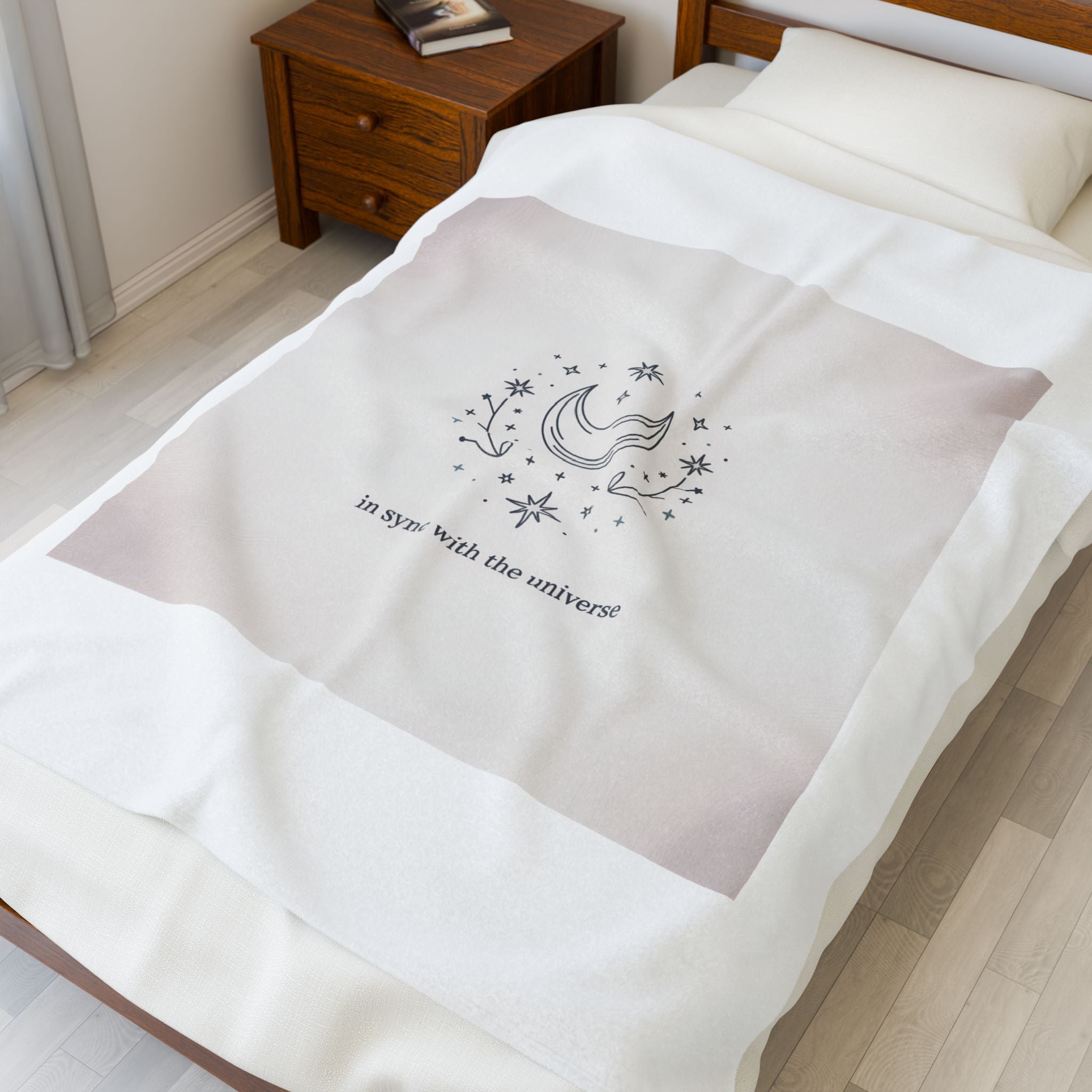 Minimal Moon Phase Constellation Blanket | Celestial Astrology Design