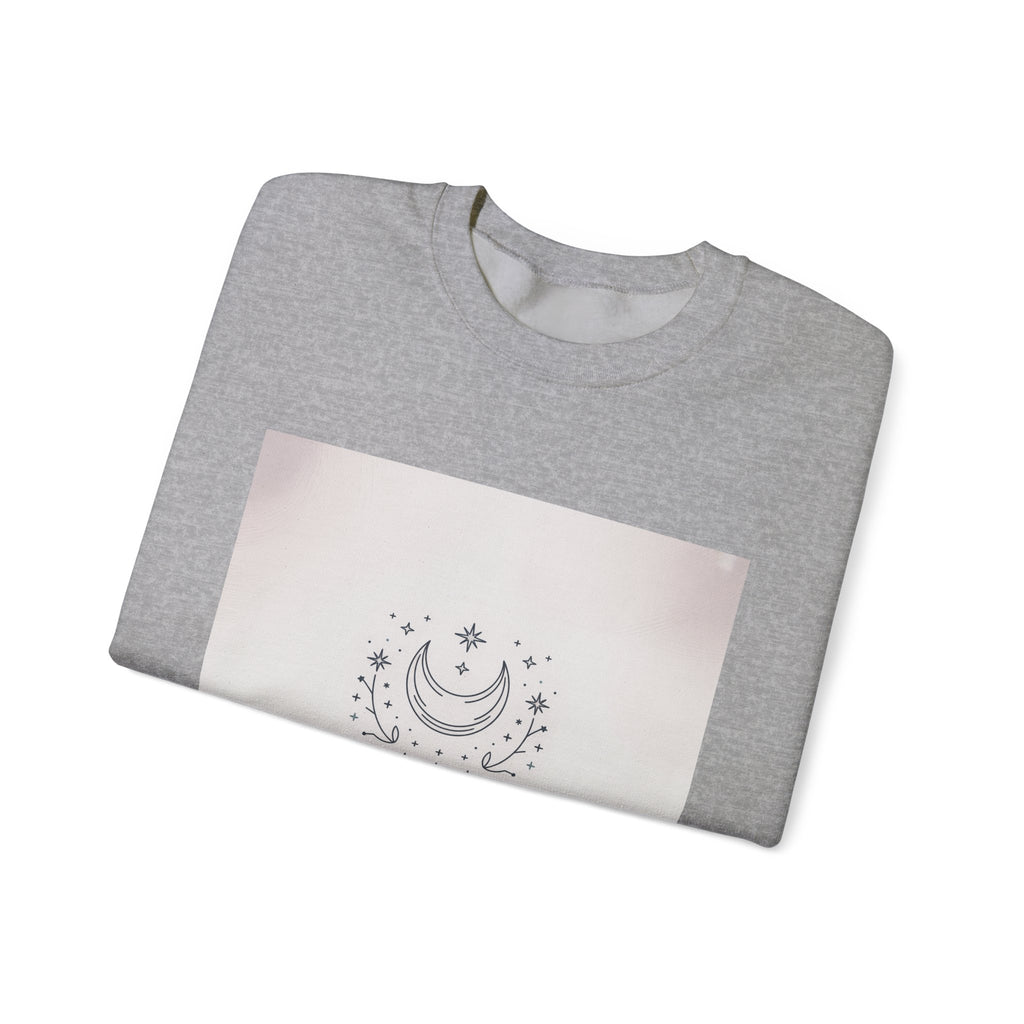 Minimal Moon Phase Crewneck Sweatshirt | Celestial Constellation Design