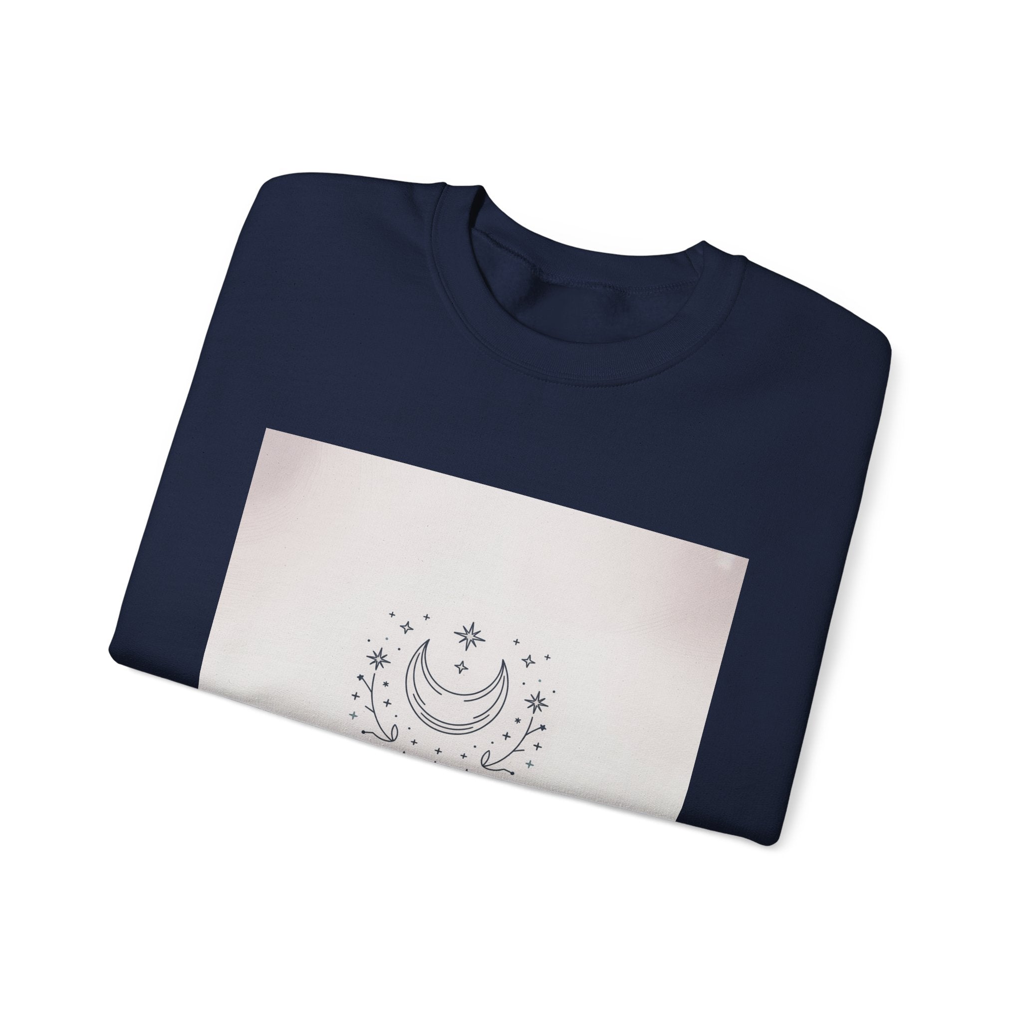 Minimal Moon Phase Crewneck Sweatshirt | Celestial Constellation Design