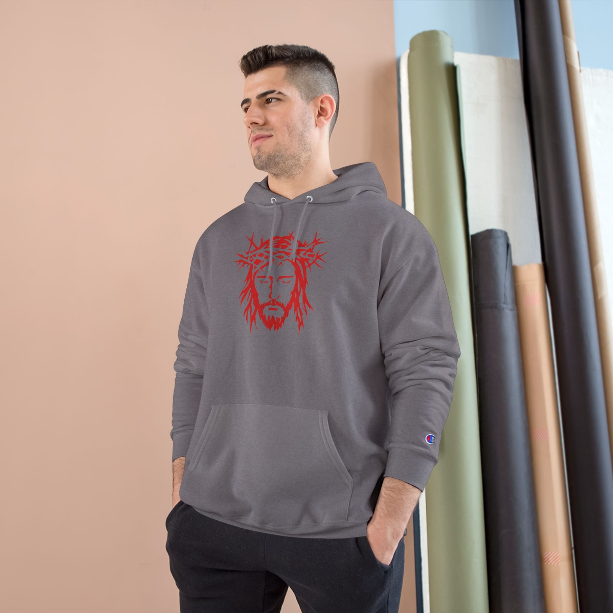 Jesus Crown of Thorns Hoodie — Exodus 15:2 Prayer Sweatshirt