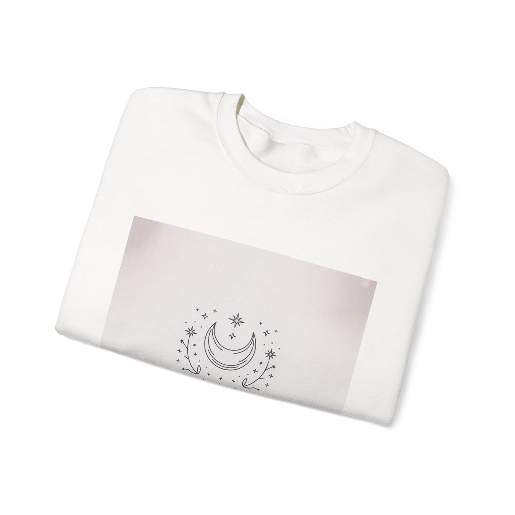 Minimal Moon Phase Crewneck Sweatshirt | Celestial Constellation Design