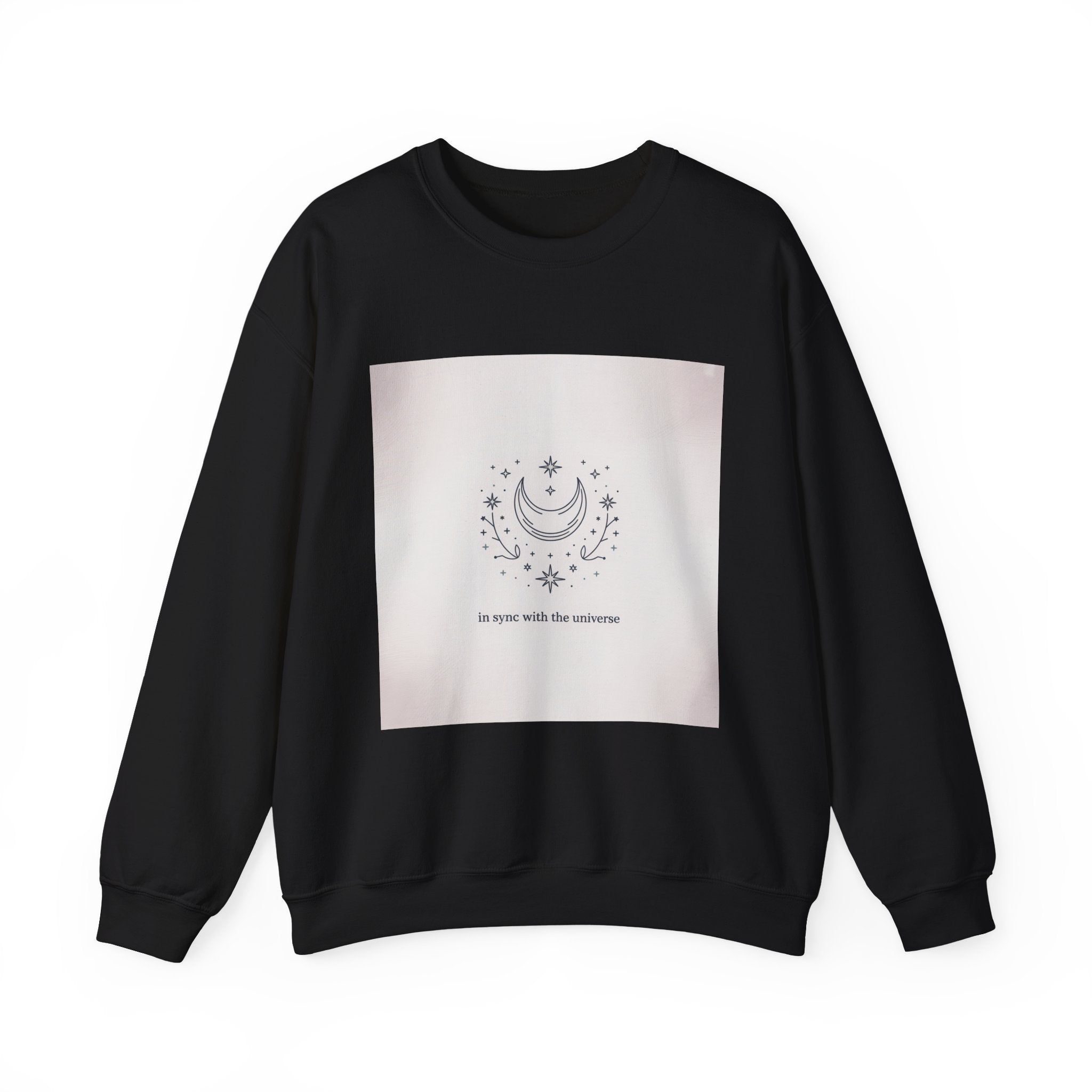 Minimal Moon Phase Crewneck Sweatshirt | Celestial Constellation Design
