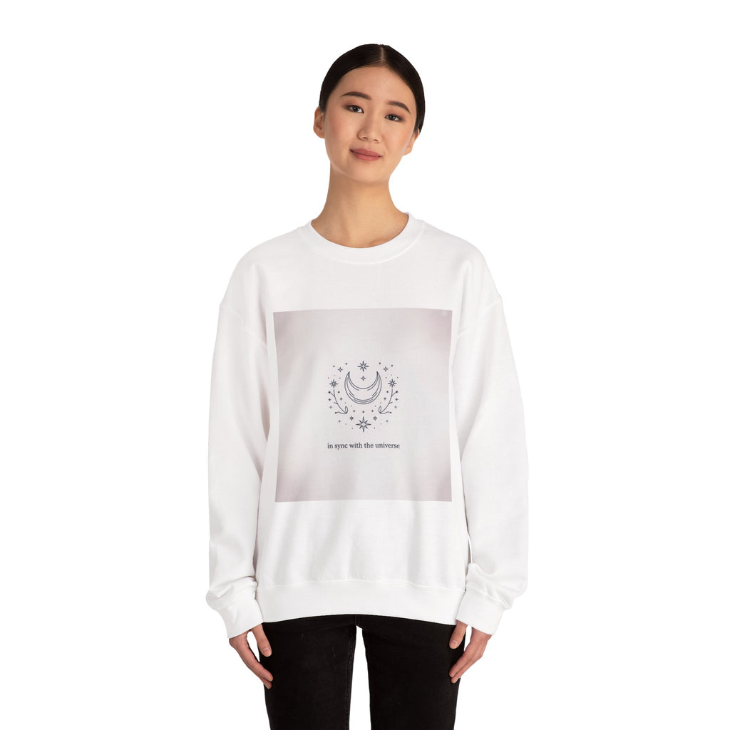 Minimal Moon Phase Crewneck Sweatshirt | Celestial Constellation Design