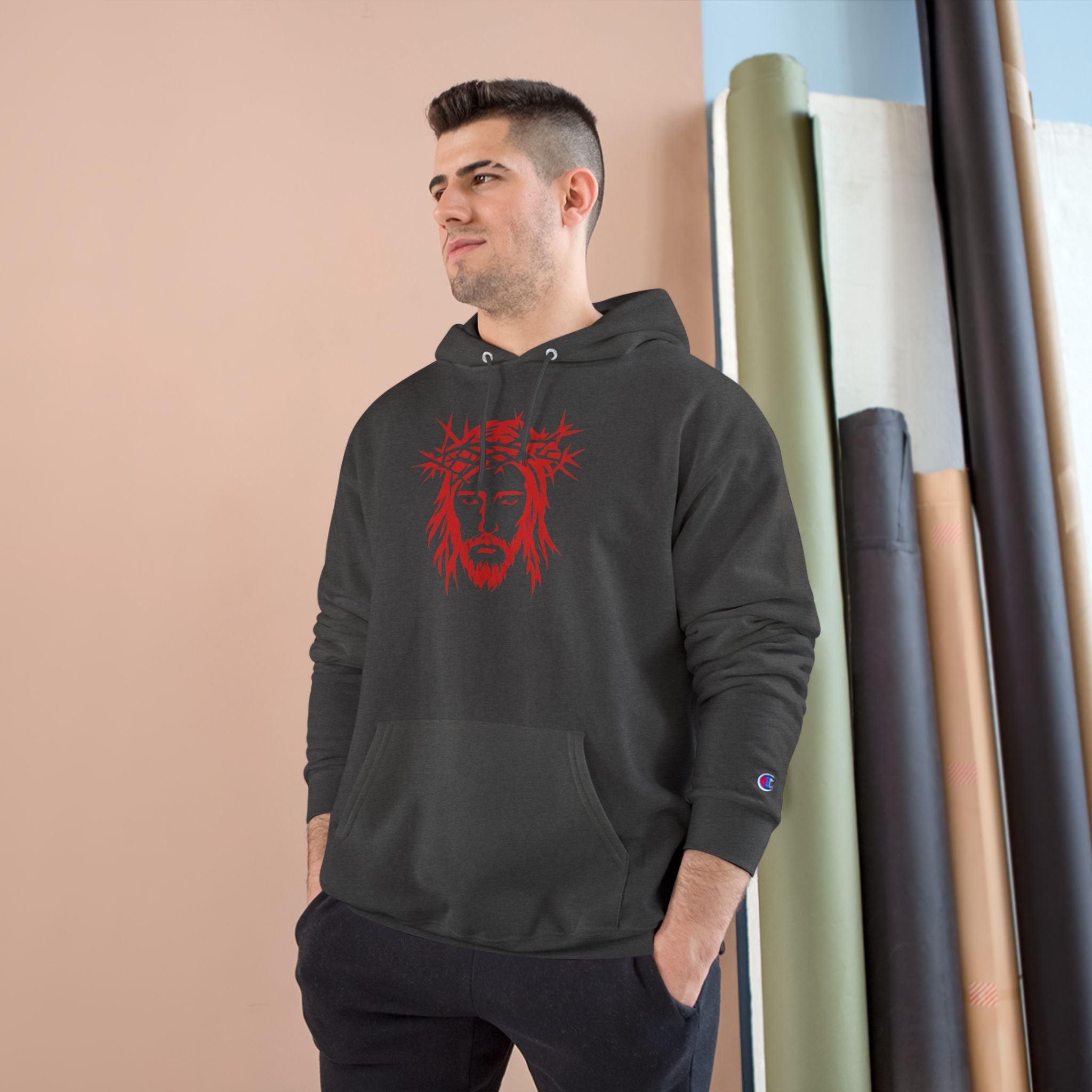 Jesus Crown of Thorns Hoodie — Exodus 15:2 Prayer Sweatshirt