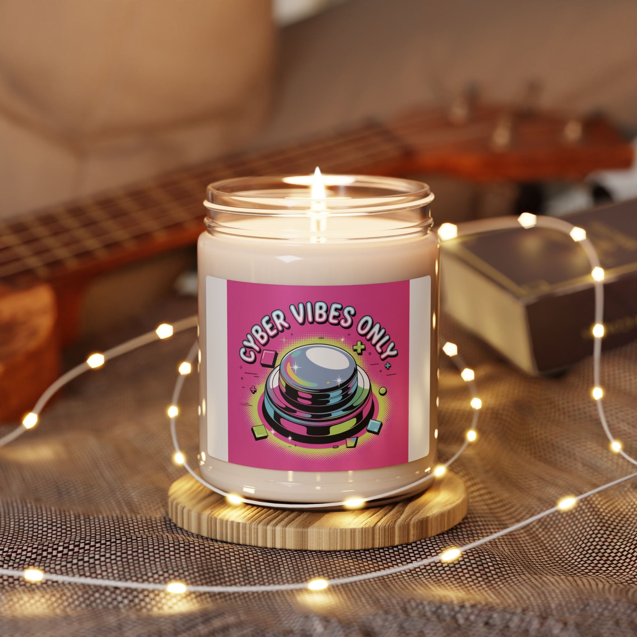 Cyber Vibes Only Candle | Y2K Cyber Holo, Retro Tech Soy Candle