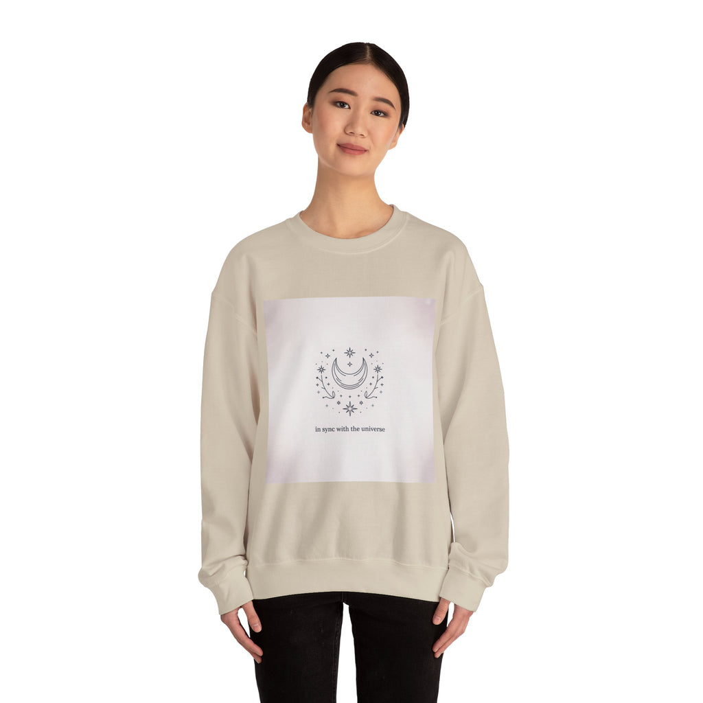 Minimal Moon Phase Crewneck Sweatshirt | Celestial Constellation Design