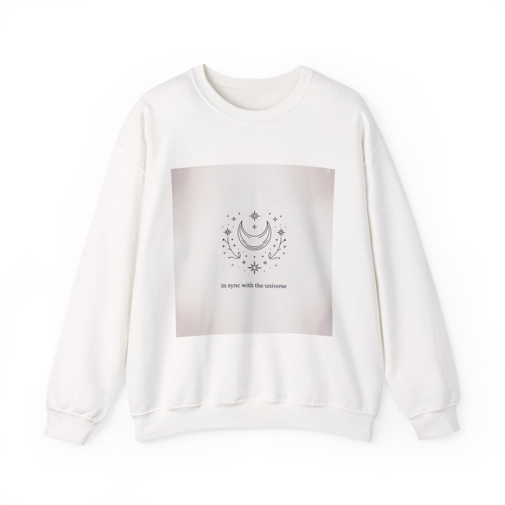 Minimal Moon Phase Crewneck Sweatshirt | Celestial Constellation Design