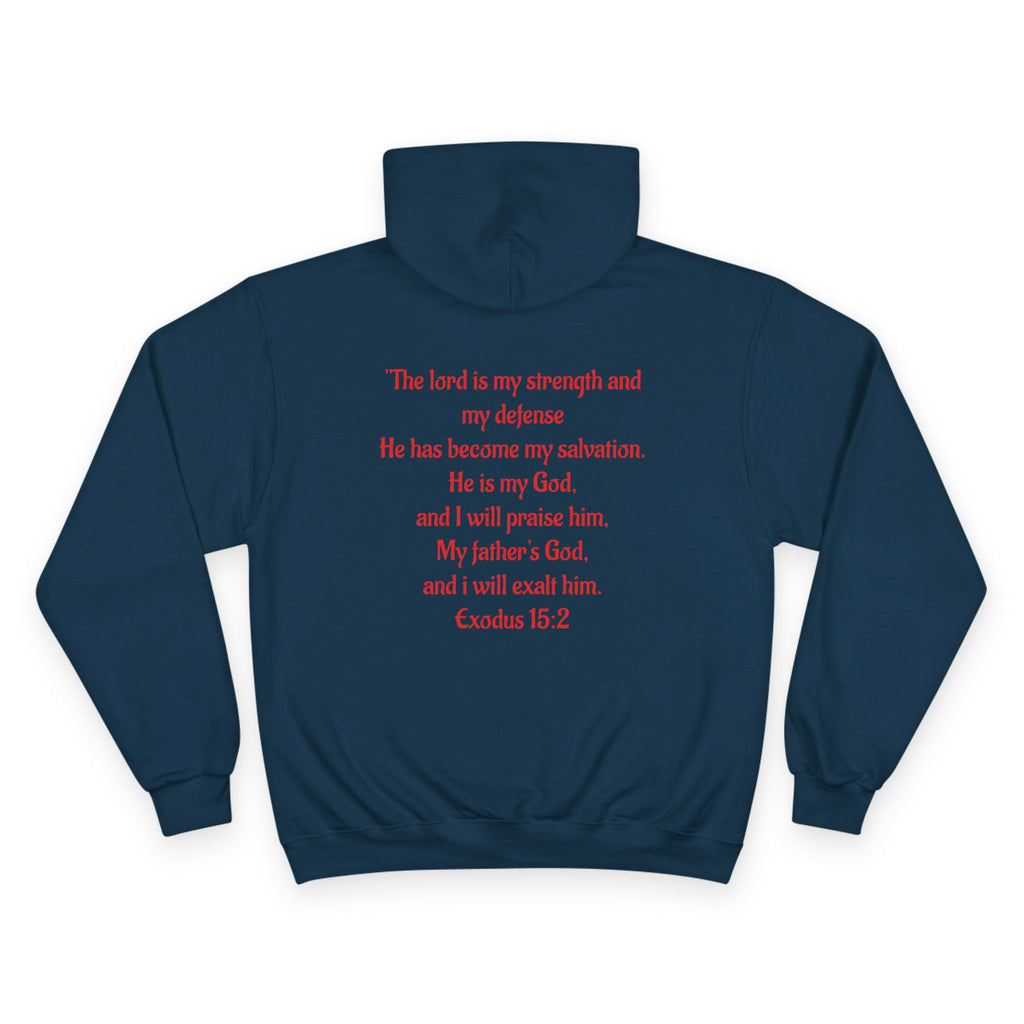 Jesus Crown of Thorns Hoodie — Exodus 15:2 Prayer Sweatshirt