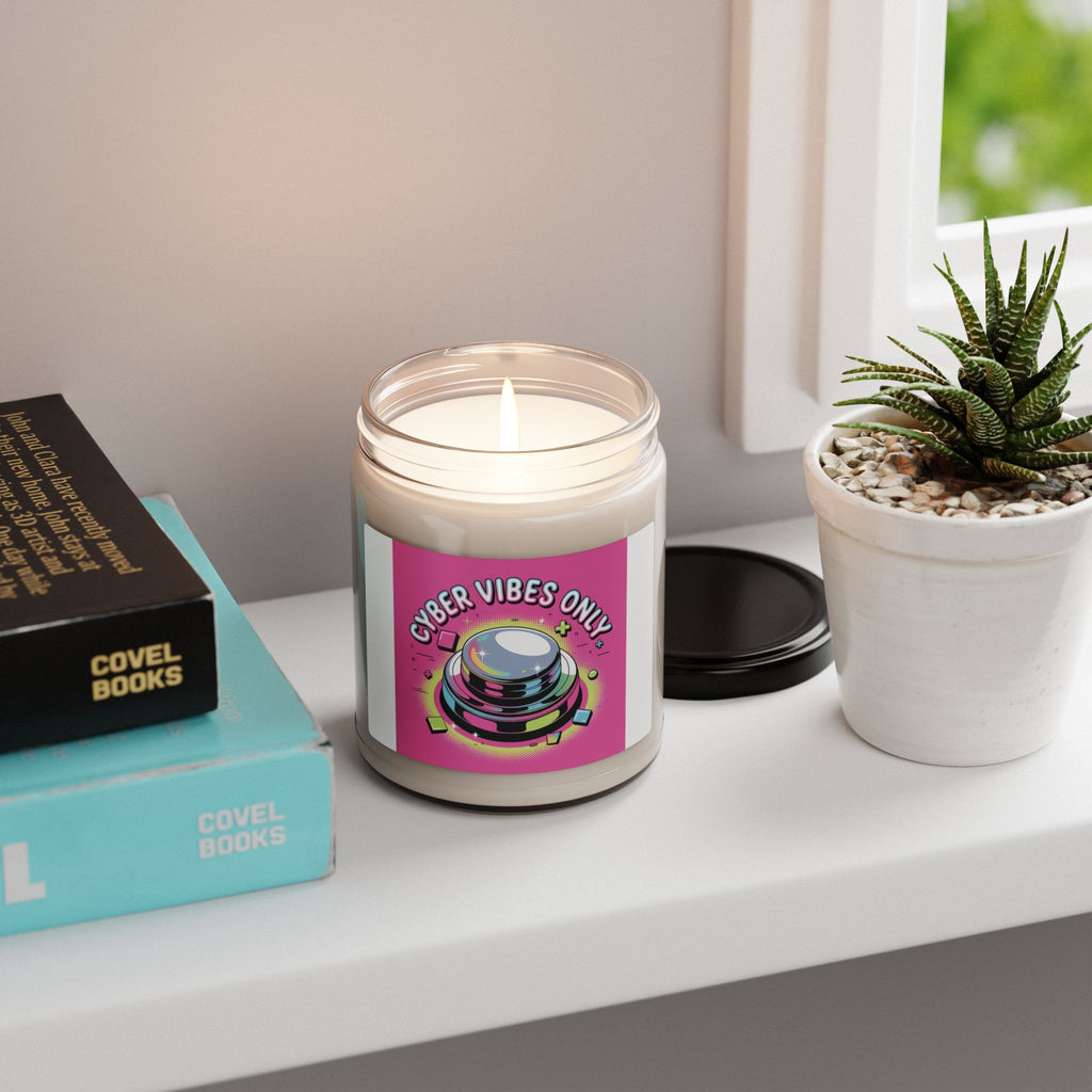 Cyber Vibes Only Candle | Y2K Cyber Holo, Retro Tech Soy Candle