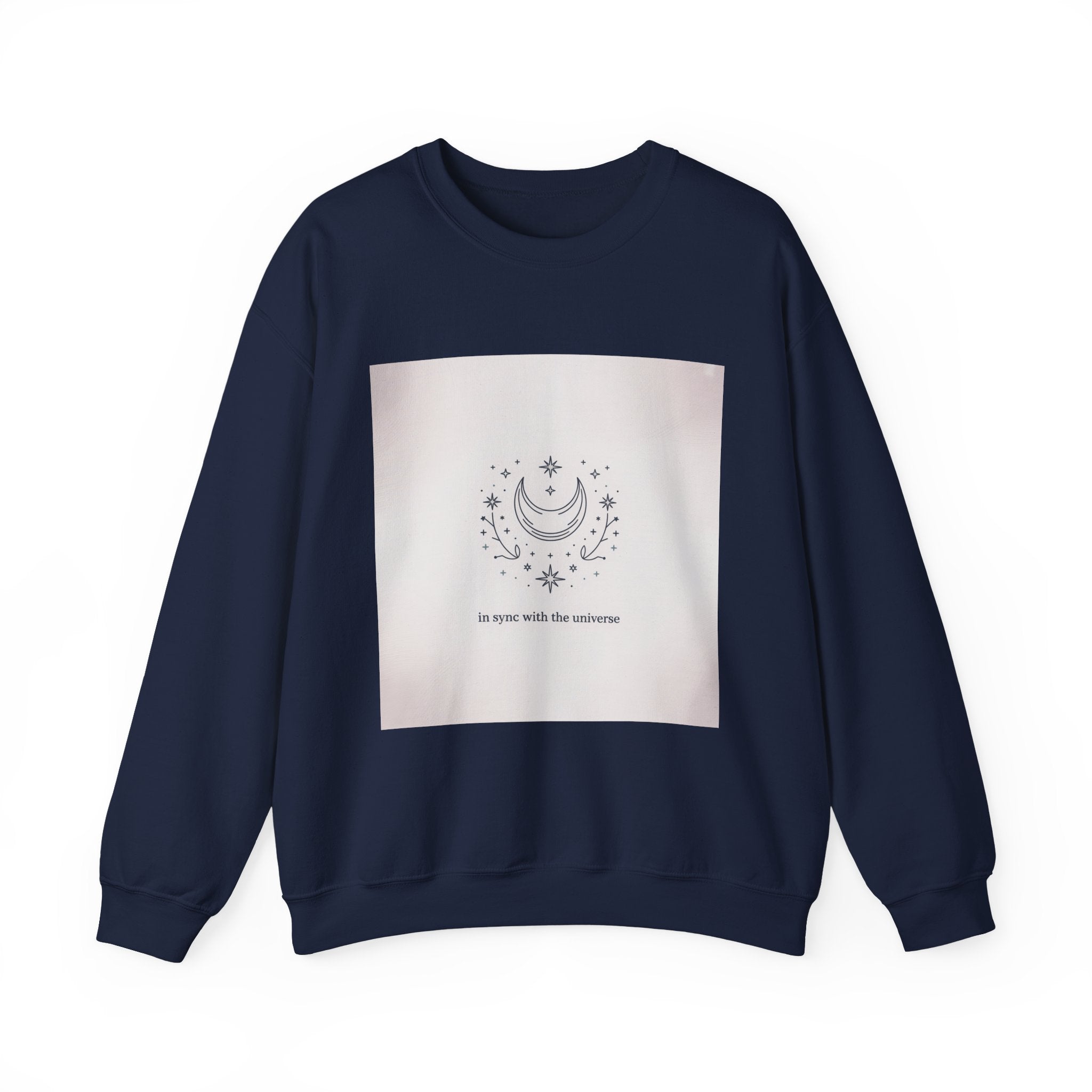 Minimal Moon Phase Crewneck Sweatshirt | Celestial Constellation Design
