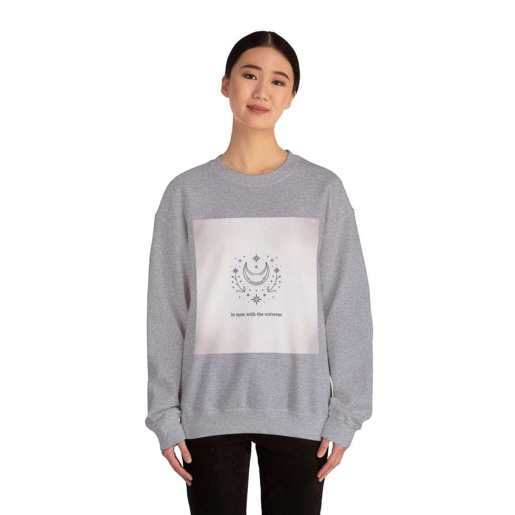 Minimal Moon Phase Crewneck Sweatshirt | Celestial Constellation Design